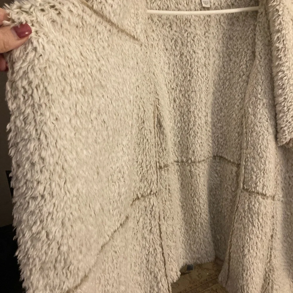 Beautiful suede like, lined coat from Boston Proper. Size Large. - Picture 4 of 5